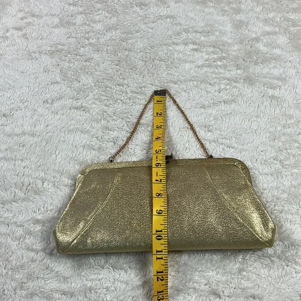 Vintage gold chain strap handbag‎ clutch purse